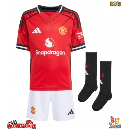 Manchester United Harry Maguire #5 Replica Home Stadium Kit for Kids 2025-26 Short Sleeve (+ pants)